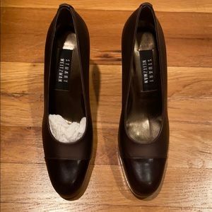 Stuart weitzman brown chunky heel